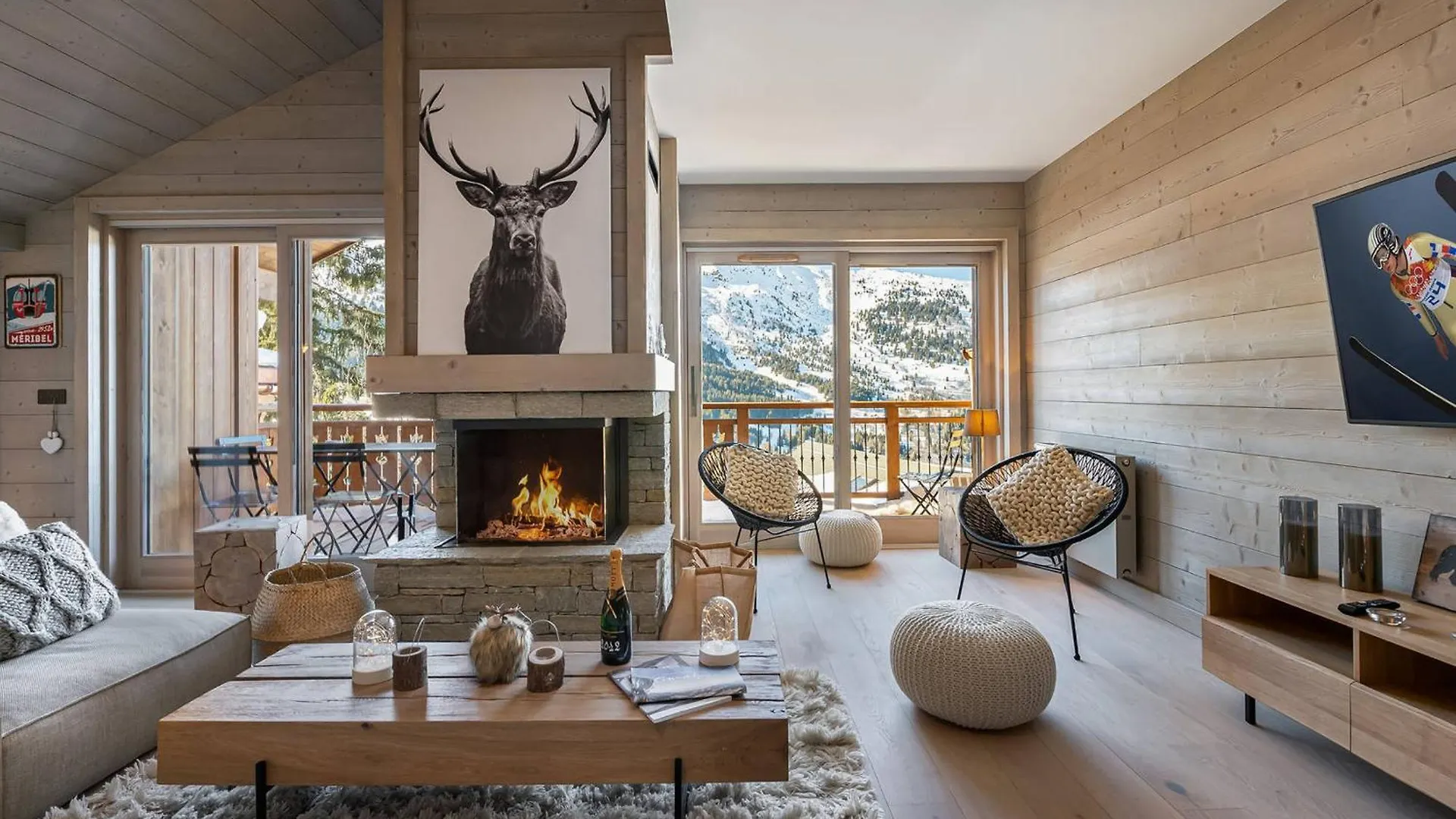 Lejlighed Charmant Appartement Meribel Avec Cheminee Et Parking - Fr-1-565-23 Les Allues Frankrig